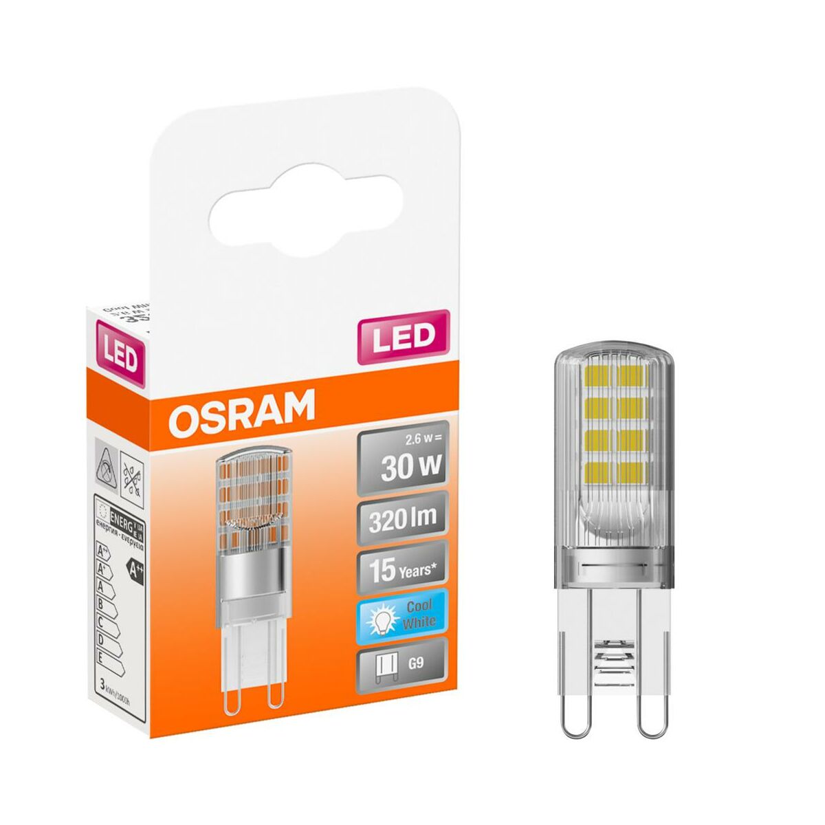 Żarówka LED G9 2.6 W = 30 W 320 lm neutralna OSRAM