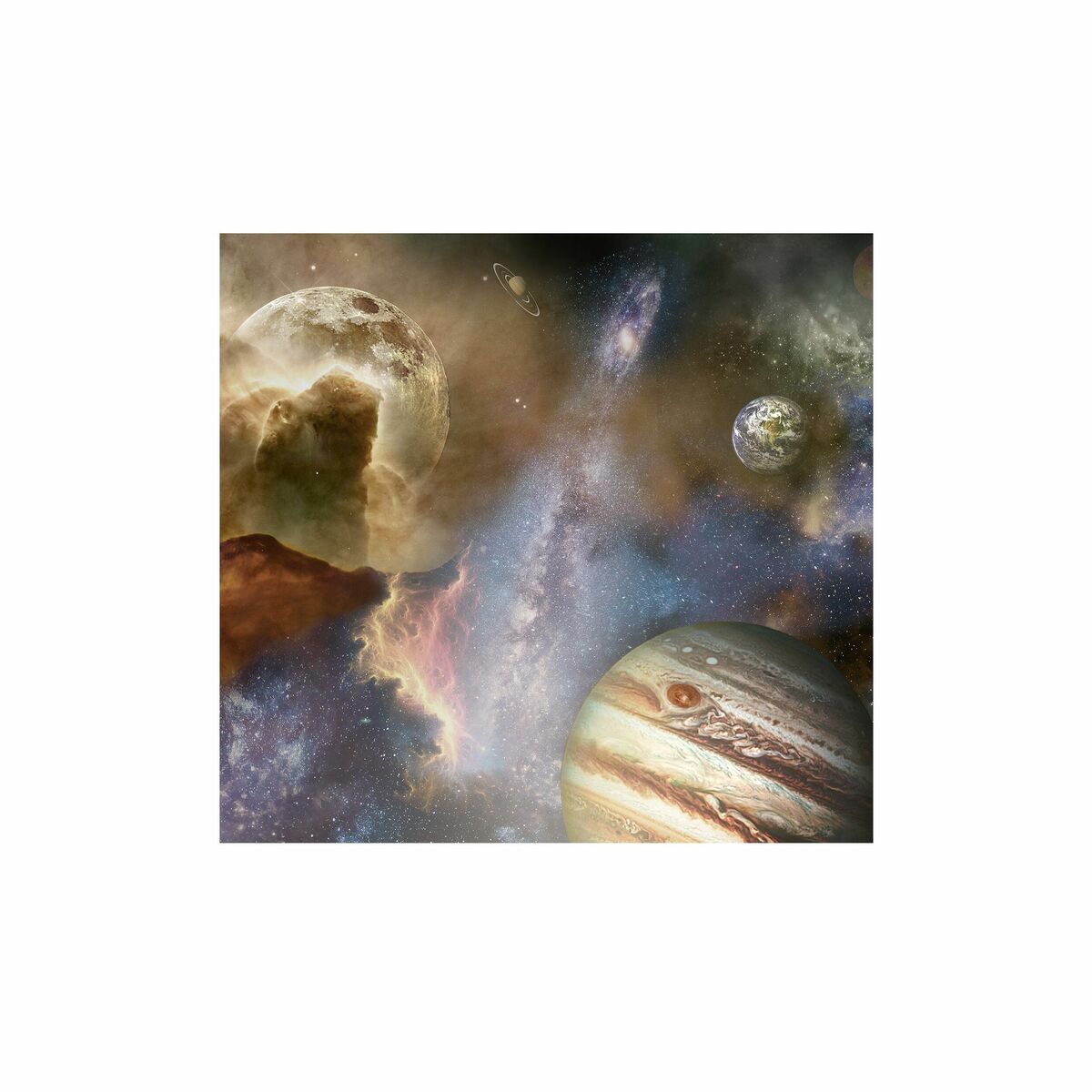 Mural Galactic Planety 300 x 280 cm delikatna struktura