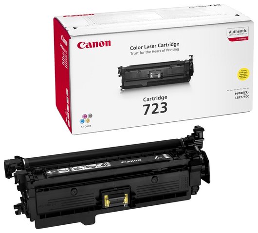Wyprzedaż Oryginał Zgodny toner Canon CRG723Y do Canon LBP-7750 CDN | 8 500 str. | yellow, opakowanie zastępcze