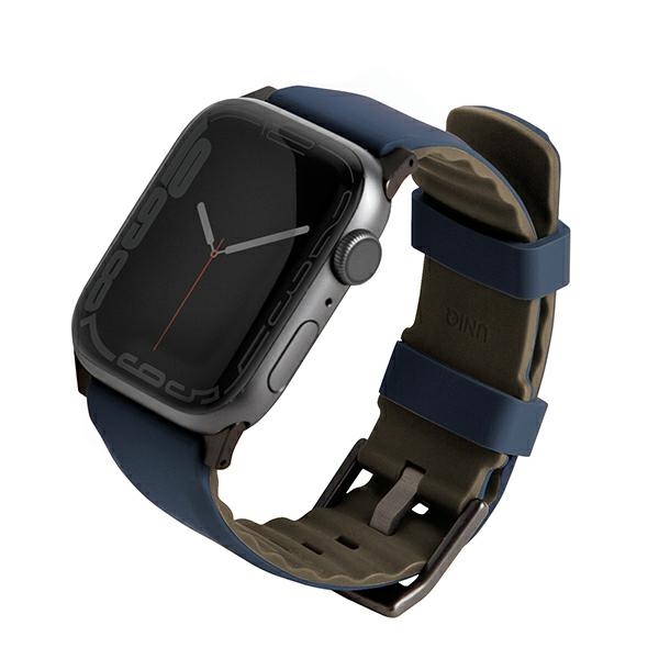 UNIQ pasek Linus Apple Watch Series 1/2/3/4/5/6/7/8/SE/SE2/Ultra 42/44/45/49mm. Airosoft Silicone niebieski/nautical blue