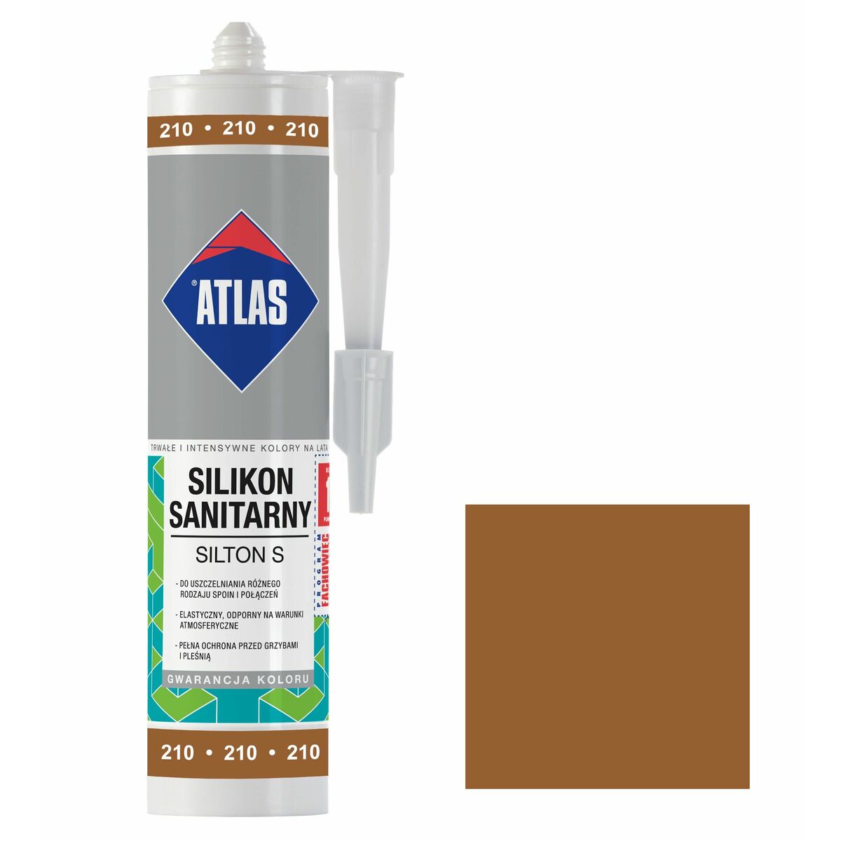 Silikon sanitarny 210 280 ml Kakaowy Atlas