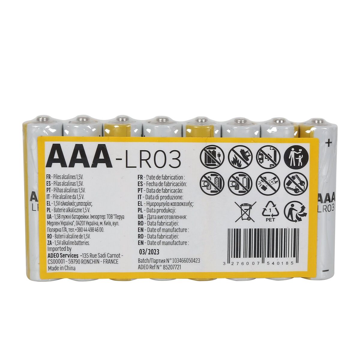 Bateria alkaliczna L1 LR03 AAA 8szt.