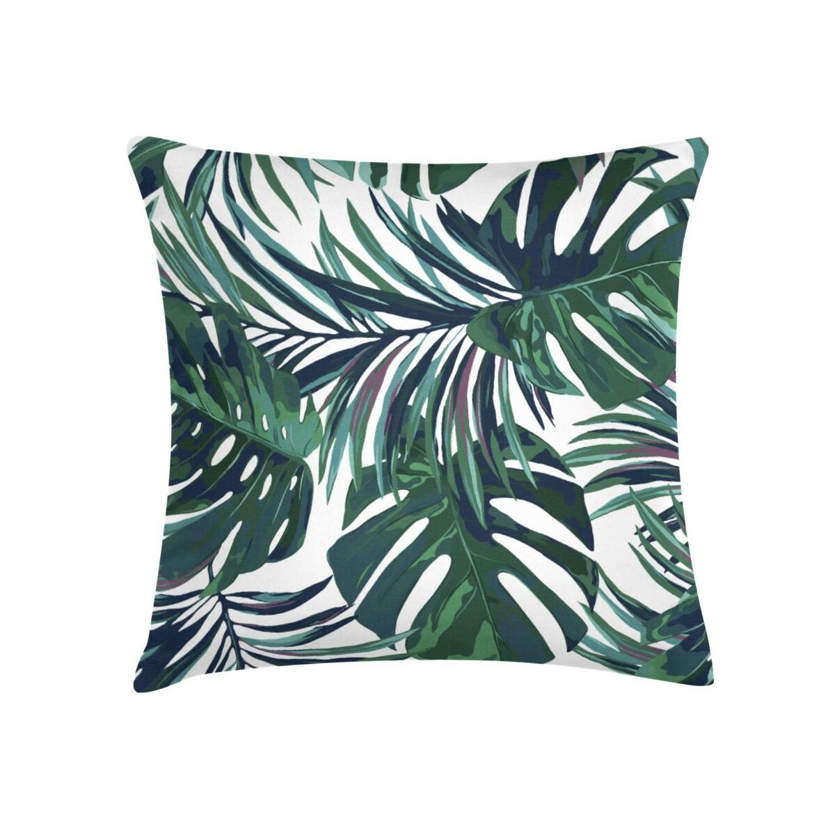 Poduszka w liście Monstera zielona 45 x 45 cm