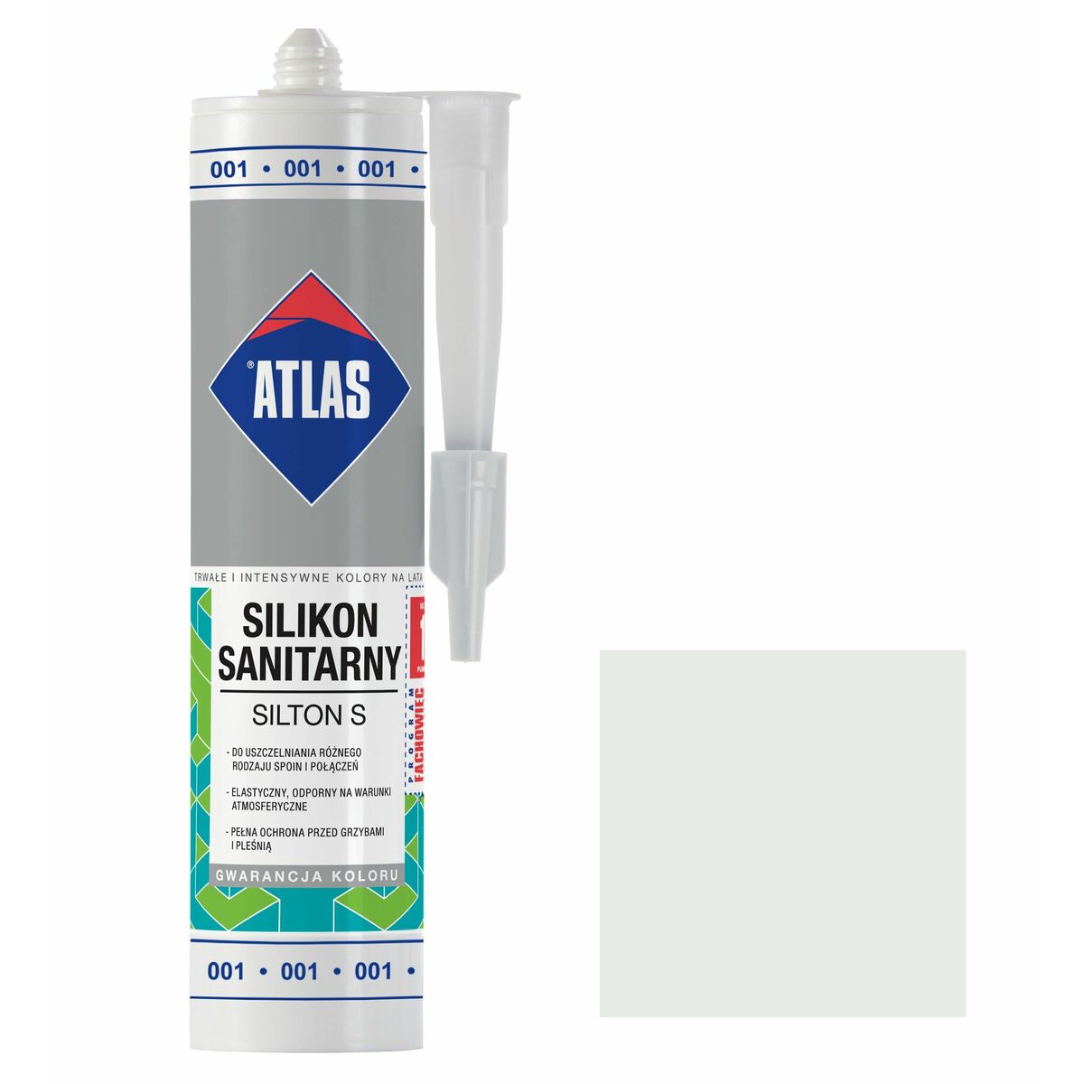 Silikon sanitarny 001 280 ml Biały Atlas