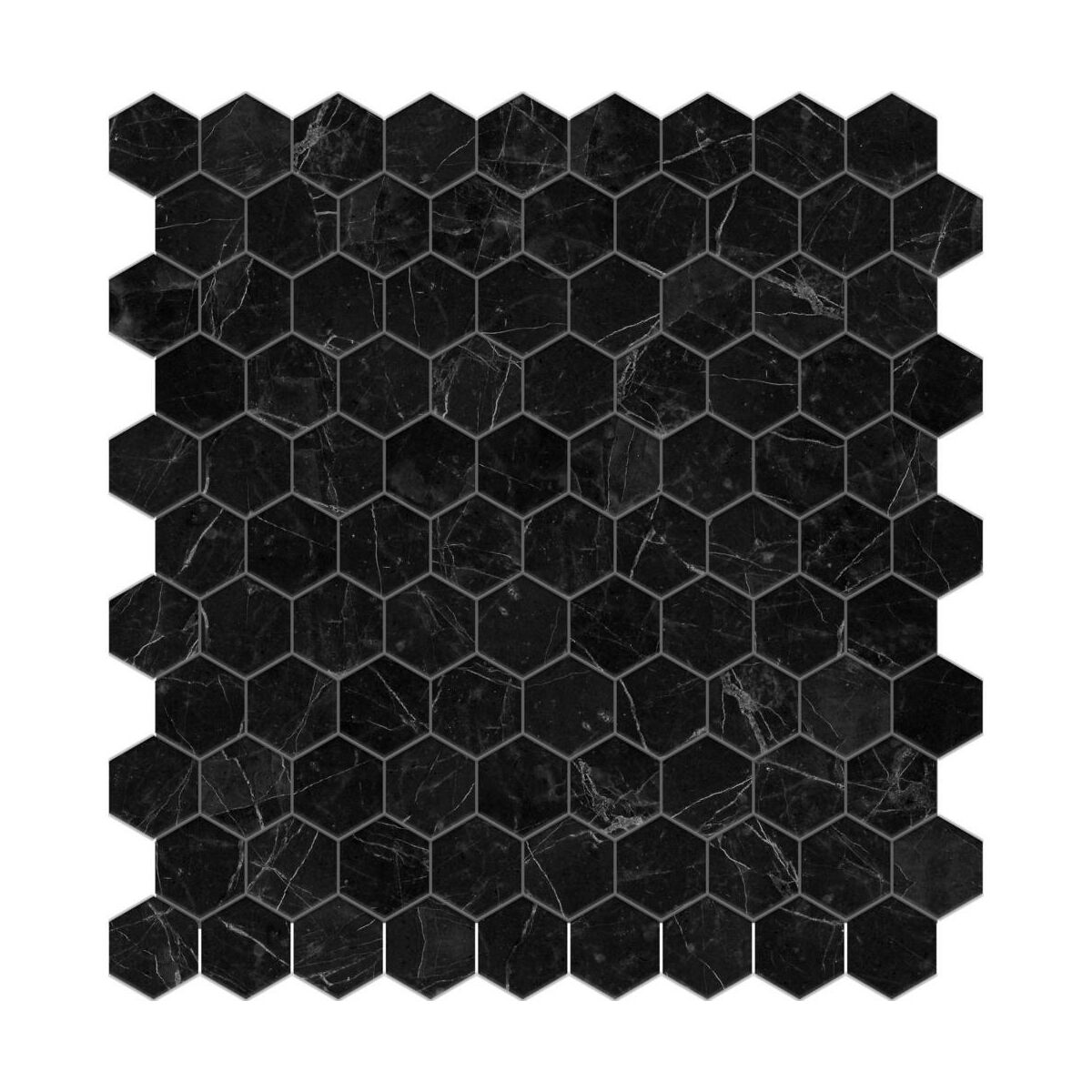 Mozaika Supreme Marquina Hex 31.7 x 30.7 Vidrepur