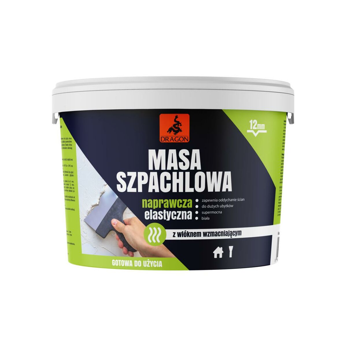 Masa szpachlowa naprawcza elastyczna 5 kg Dragon