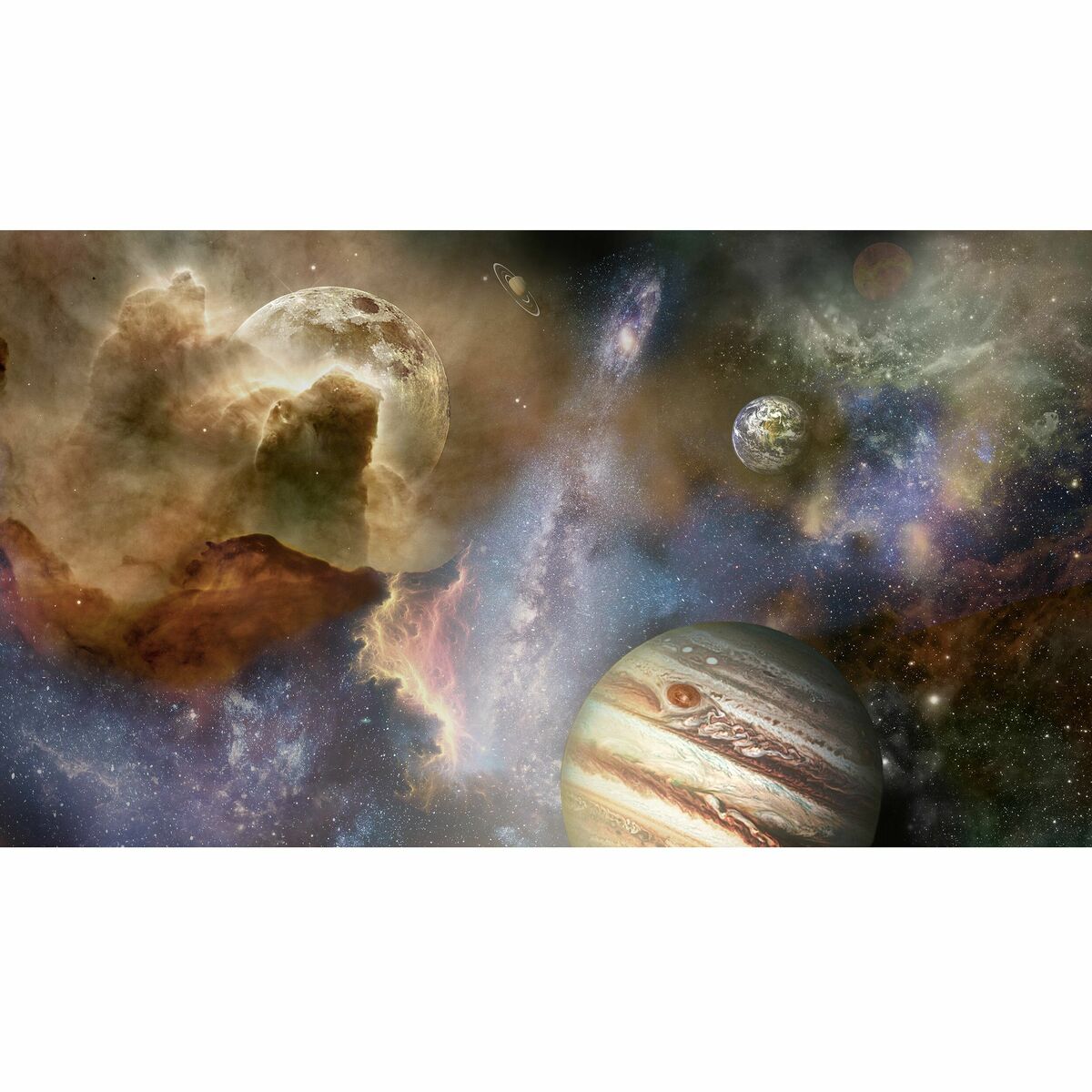 Mural Galactic Planety 500 x 280 cm struktura Art