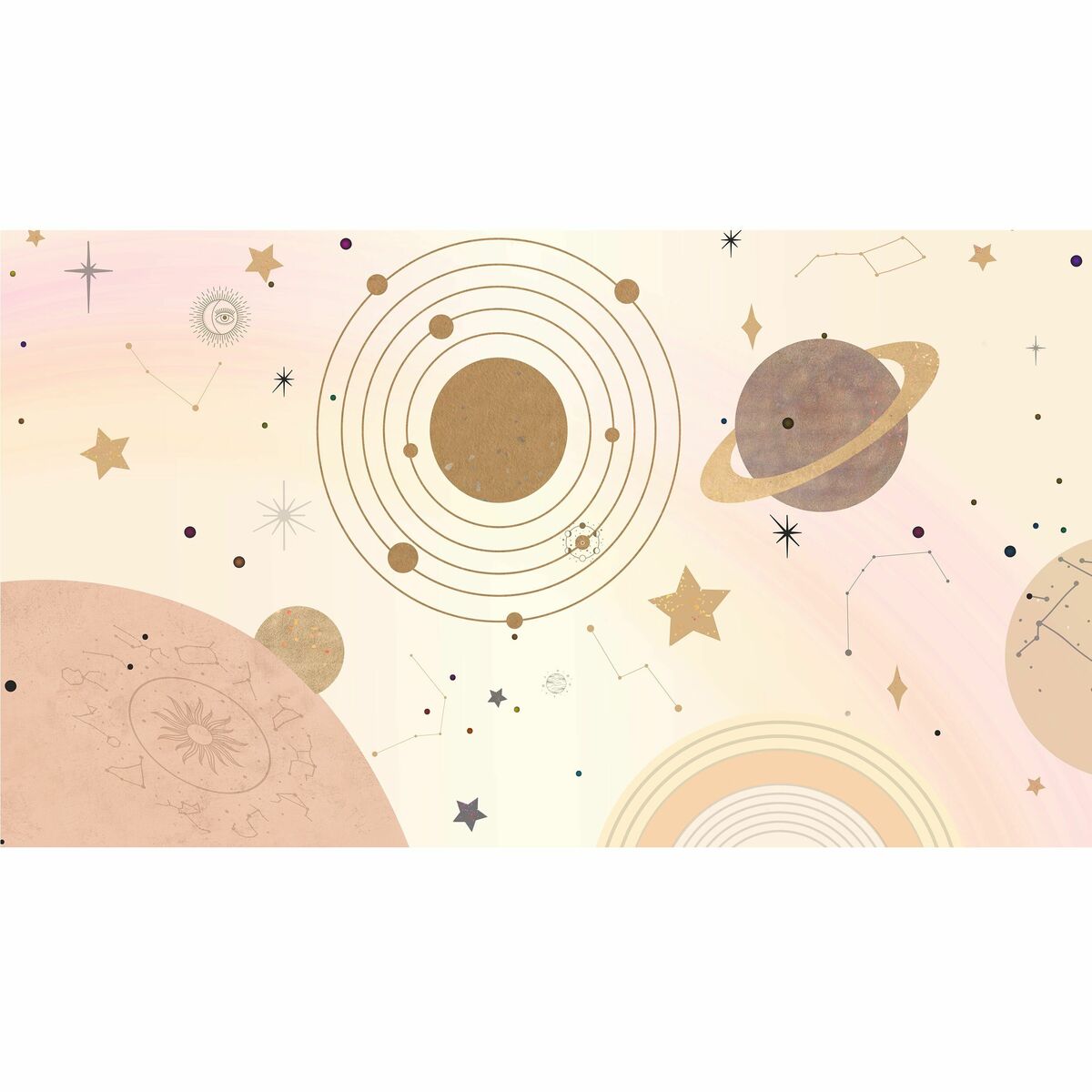 Mural dziecięcy Planets planety 500 x 280 cm struktura Art