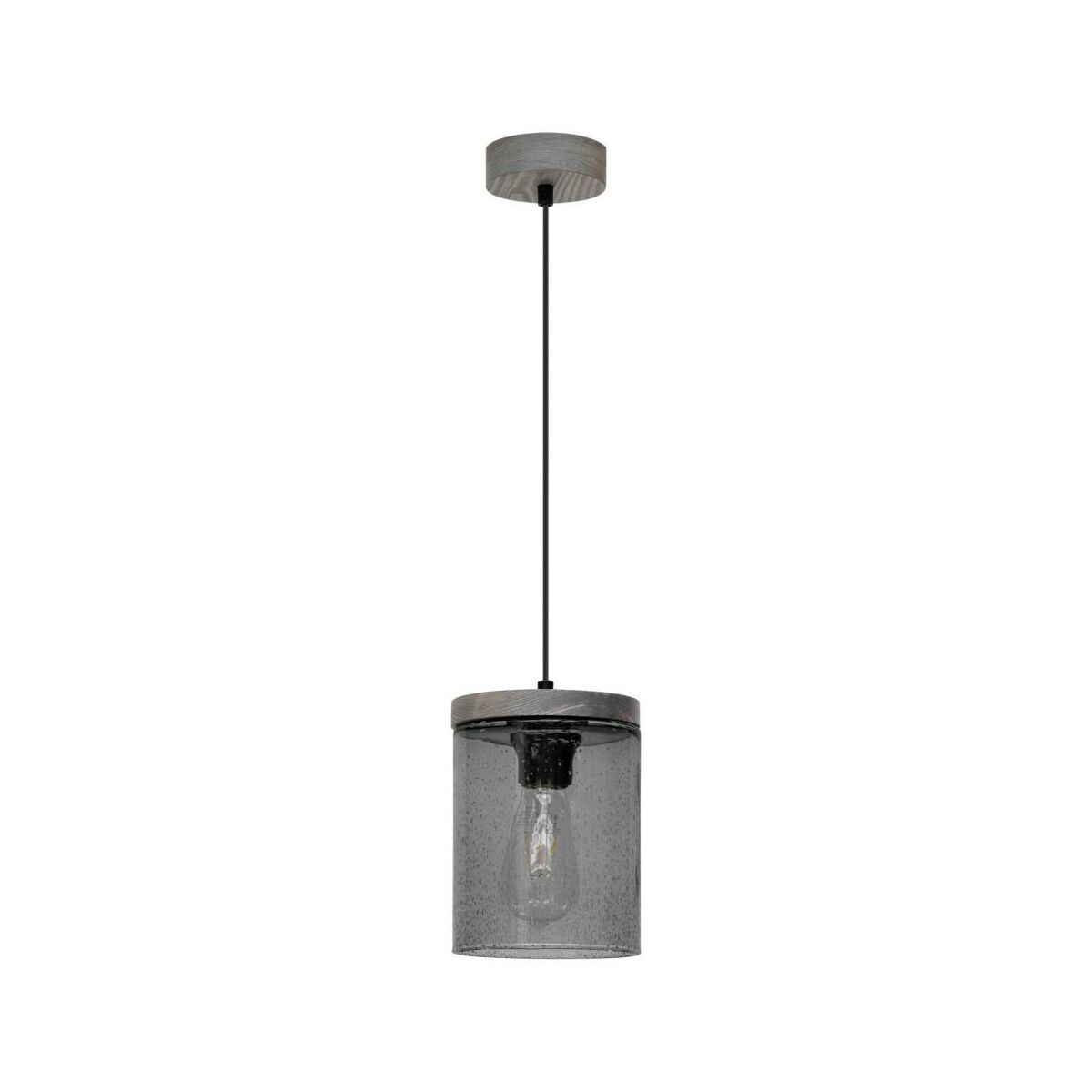 Lampa wisząca Monsun drewniana szara E27 Spot-Light