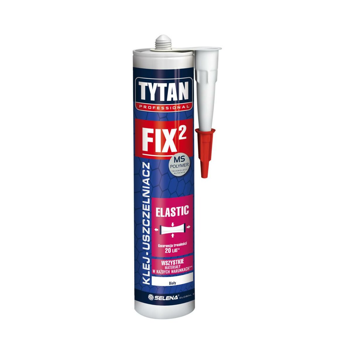 Klej uszczelniacz FIX 2 Elastic biały 290 ml Tytan Professional