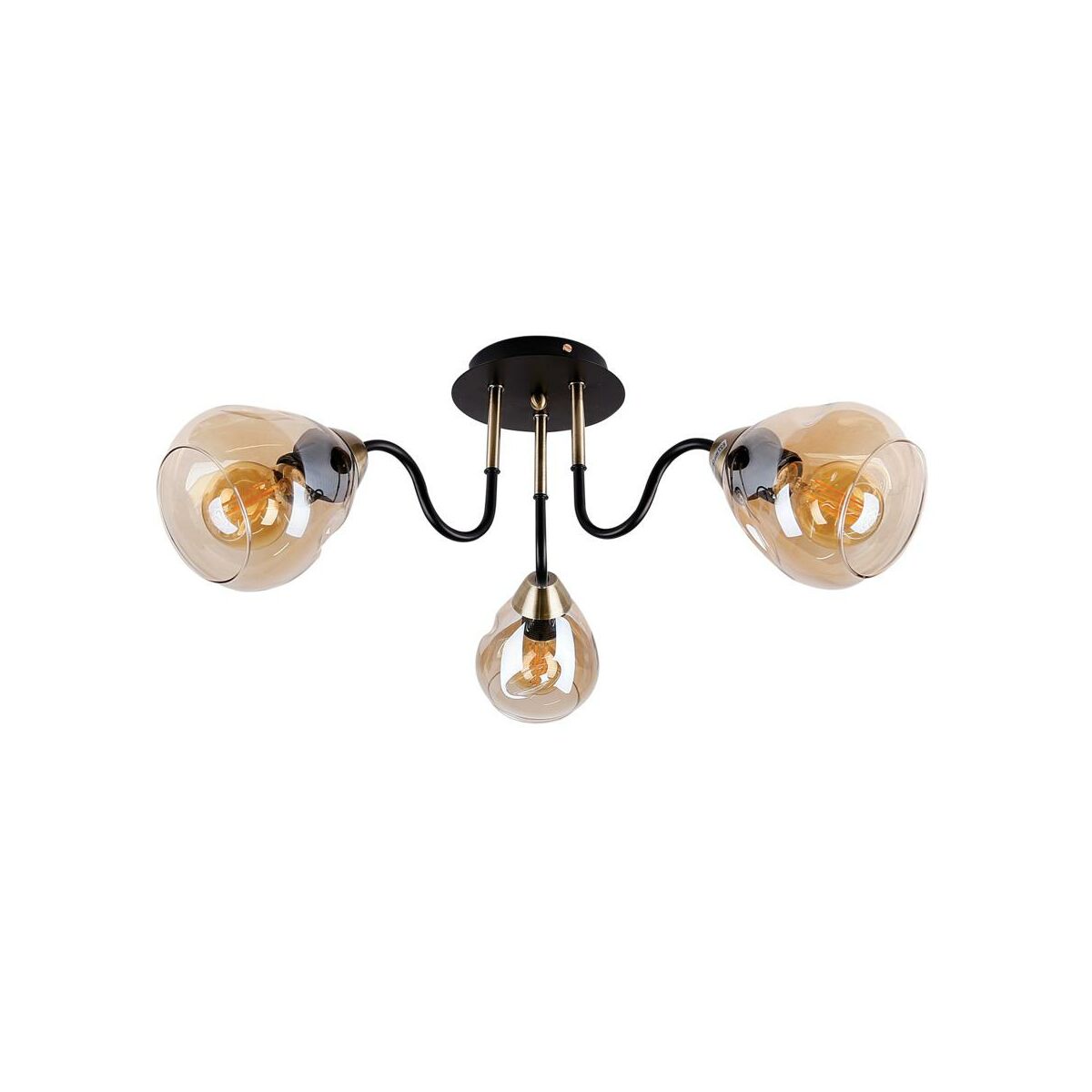Lampa sufitowa Unica czarno-złota 3 x E27 Candellux