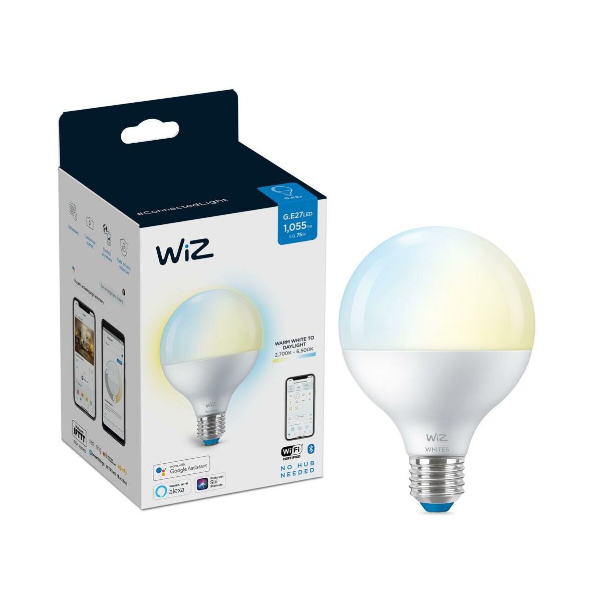 Żarówka LED Smart E27 11 W = 75 W 1055 lm CCT DIM Wiz Smart lighting