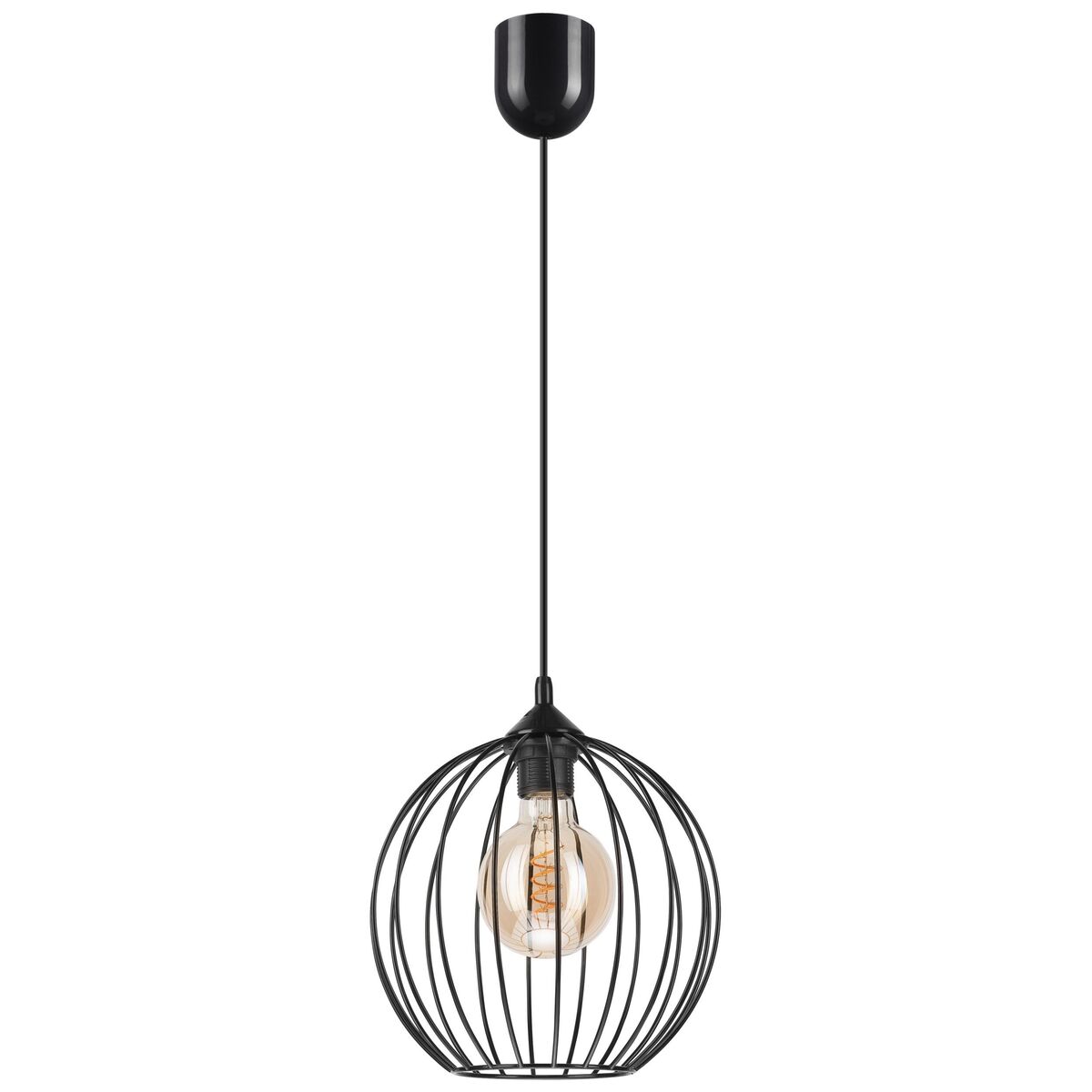 Lampa wisząca Zoya czarna E27 Lamkur