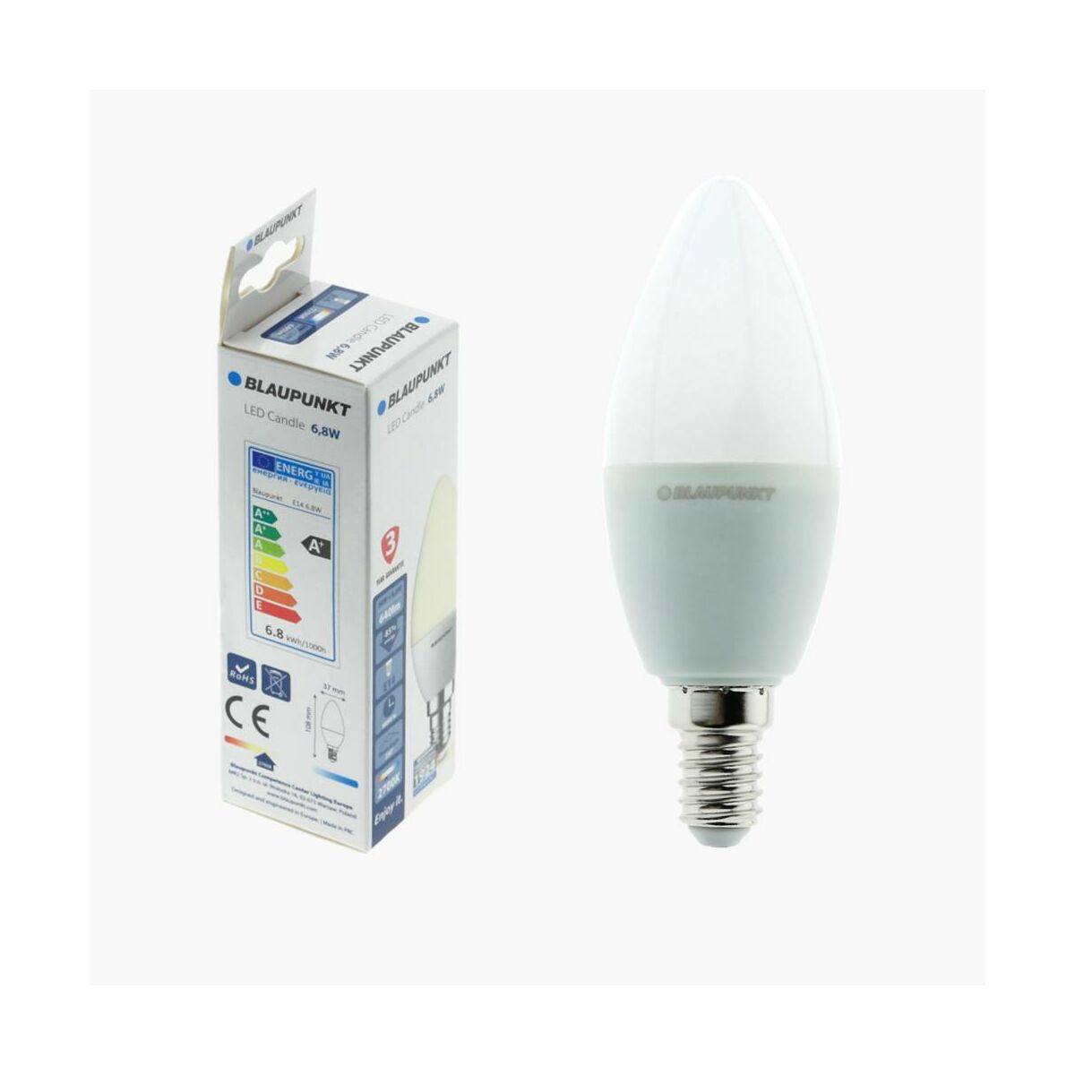 Żarówka LED E14 6.8 W = 50 W 640 lm Ciepła biel Blaupunkt