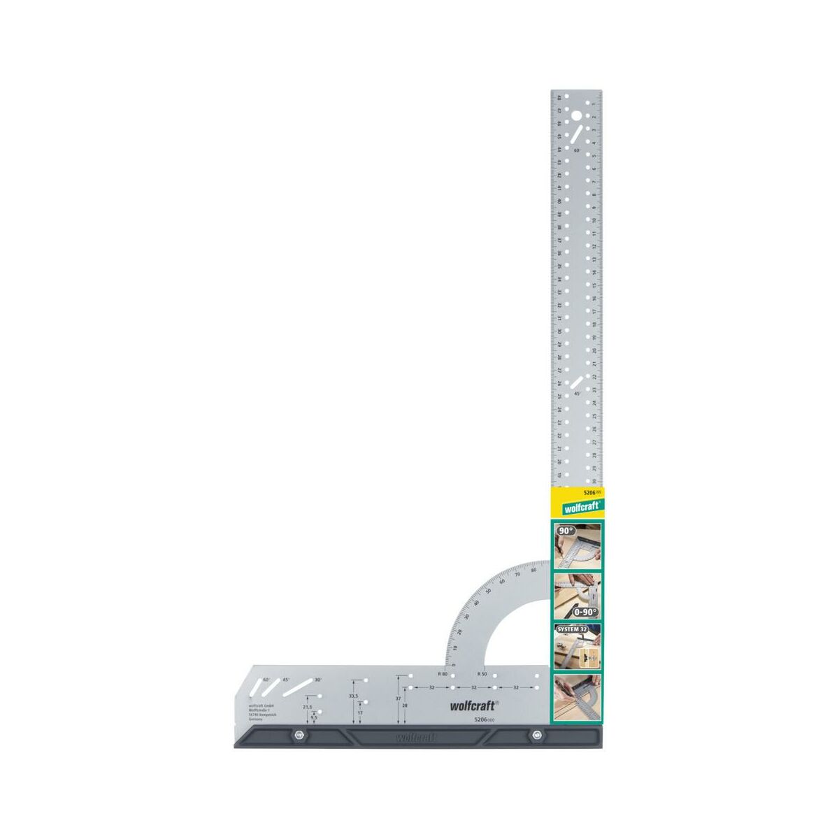 Kątownik uniwersalny 280 x 500 mm 5206000 Wolfcraft