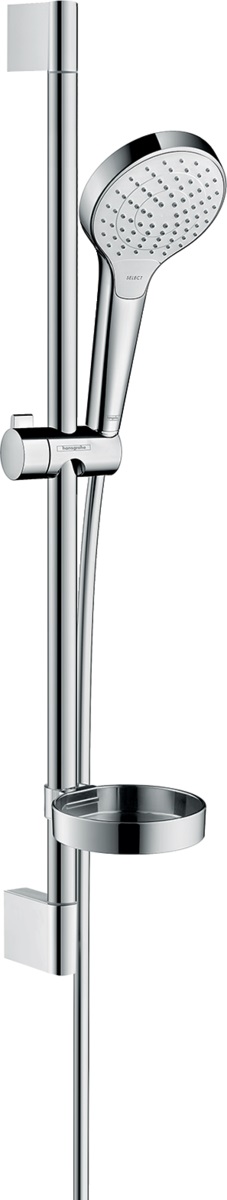 Hansgrohe Croma Select S zestaw prysznicowy ścienny biały/chrom 26566400