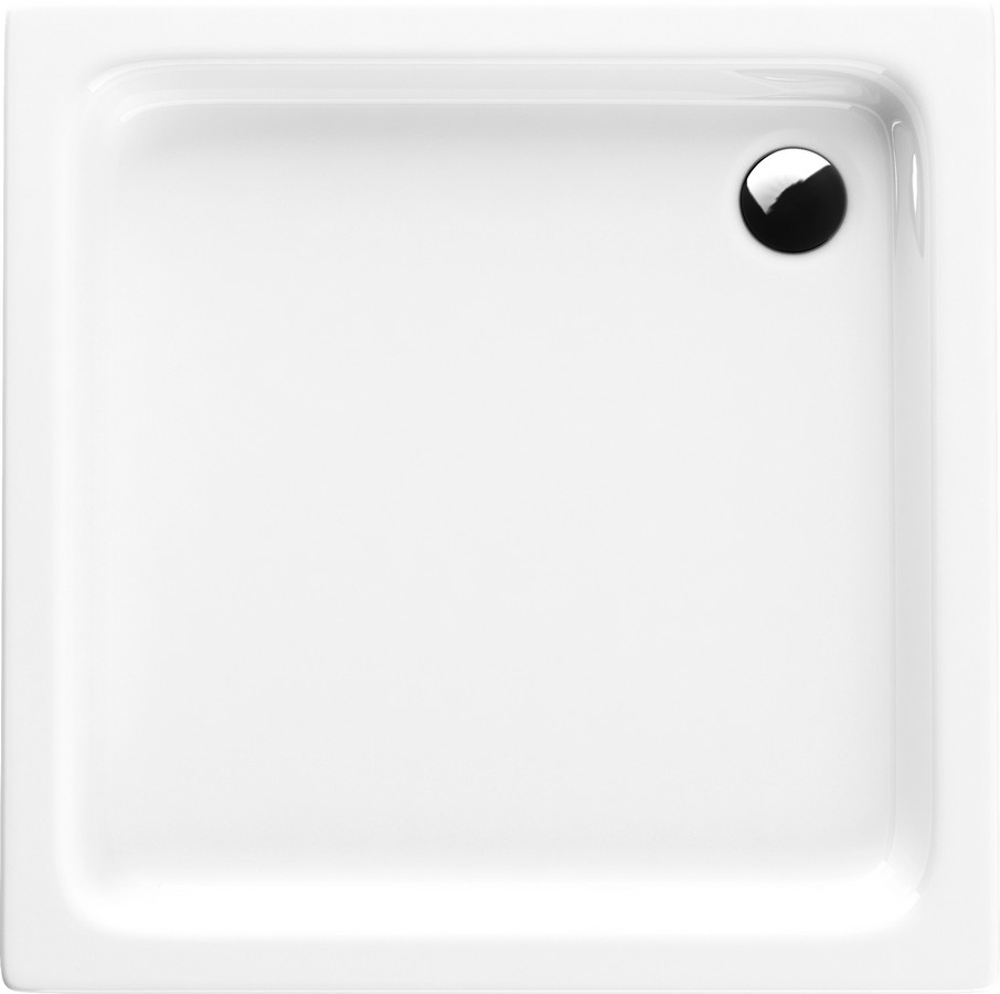 Schedpol Corrina brodzik 80x80 cm kwadratowy Stonicryl biały 3.024