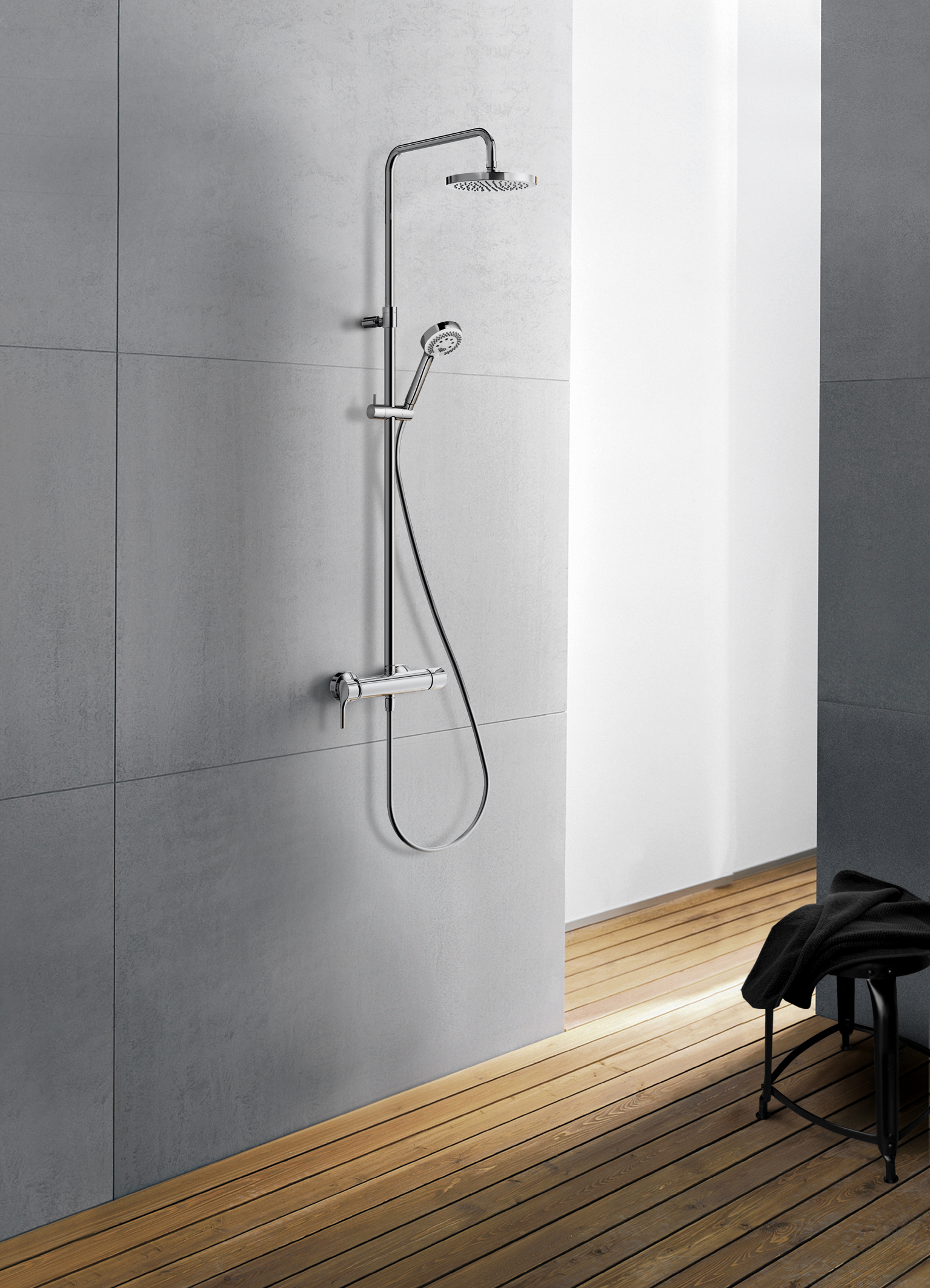 Kludi Dual Shower System zestaw prysznicowy ścienny chrom 6808505-00 - Wysyłka w 24h