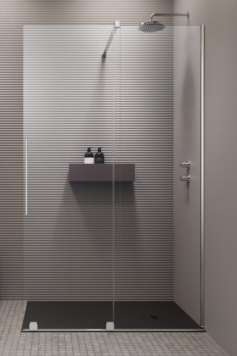 Radaway Furo Walk-In drzwi prysznicowe 58,8 cm prawe chrom/szkło przezroczyste 10106588-01-01R