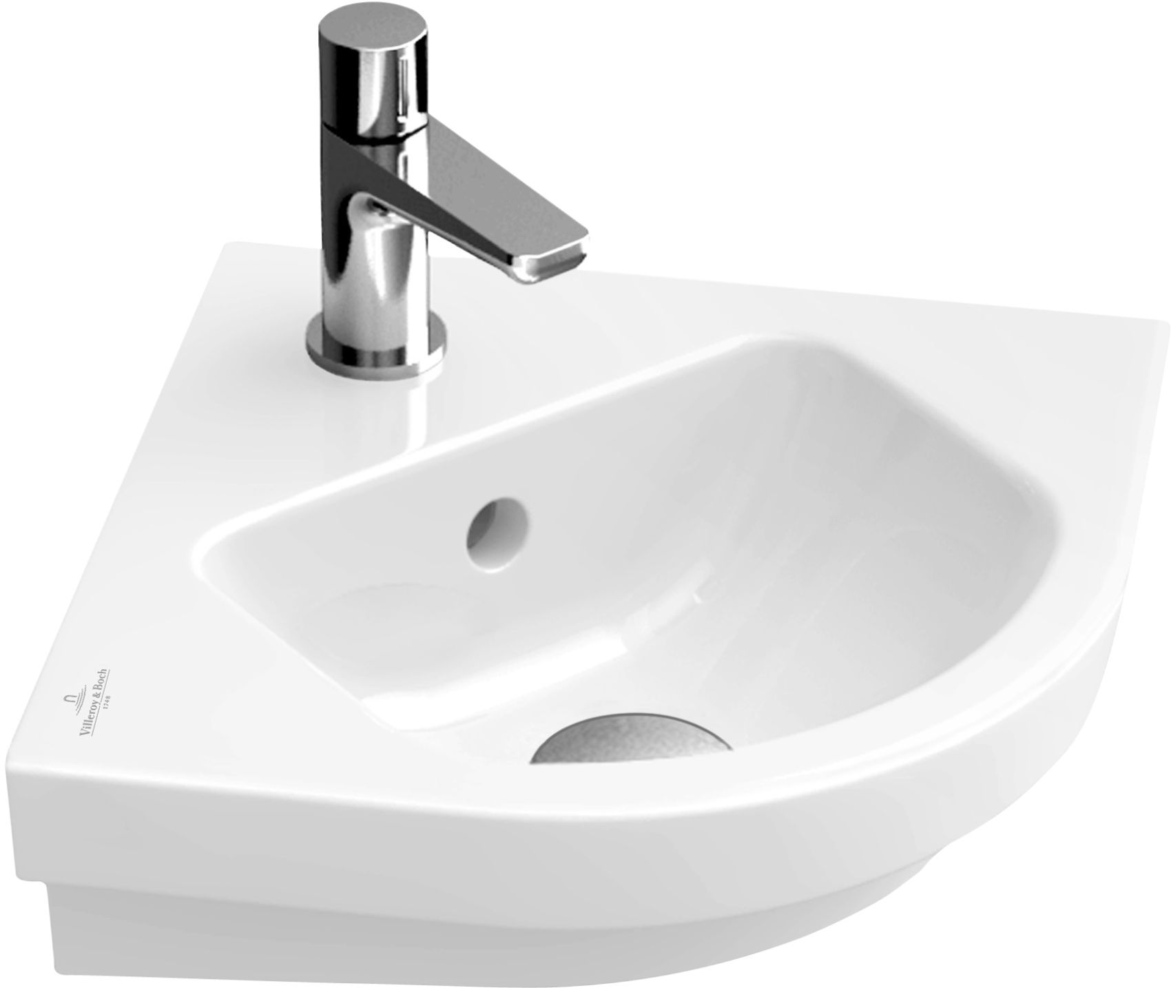 Villeroy & Boch Subway 2.0 umywalka 32 cm ścienna narożna CeramicPlus Weiss Alpin 731945R1