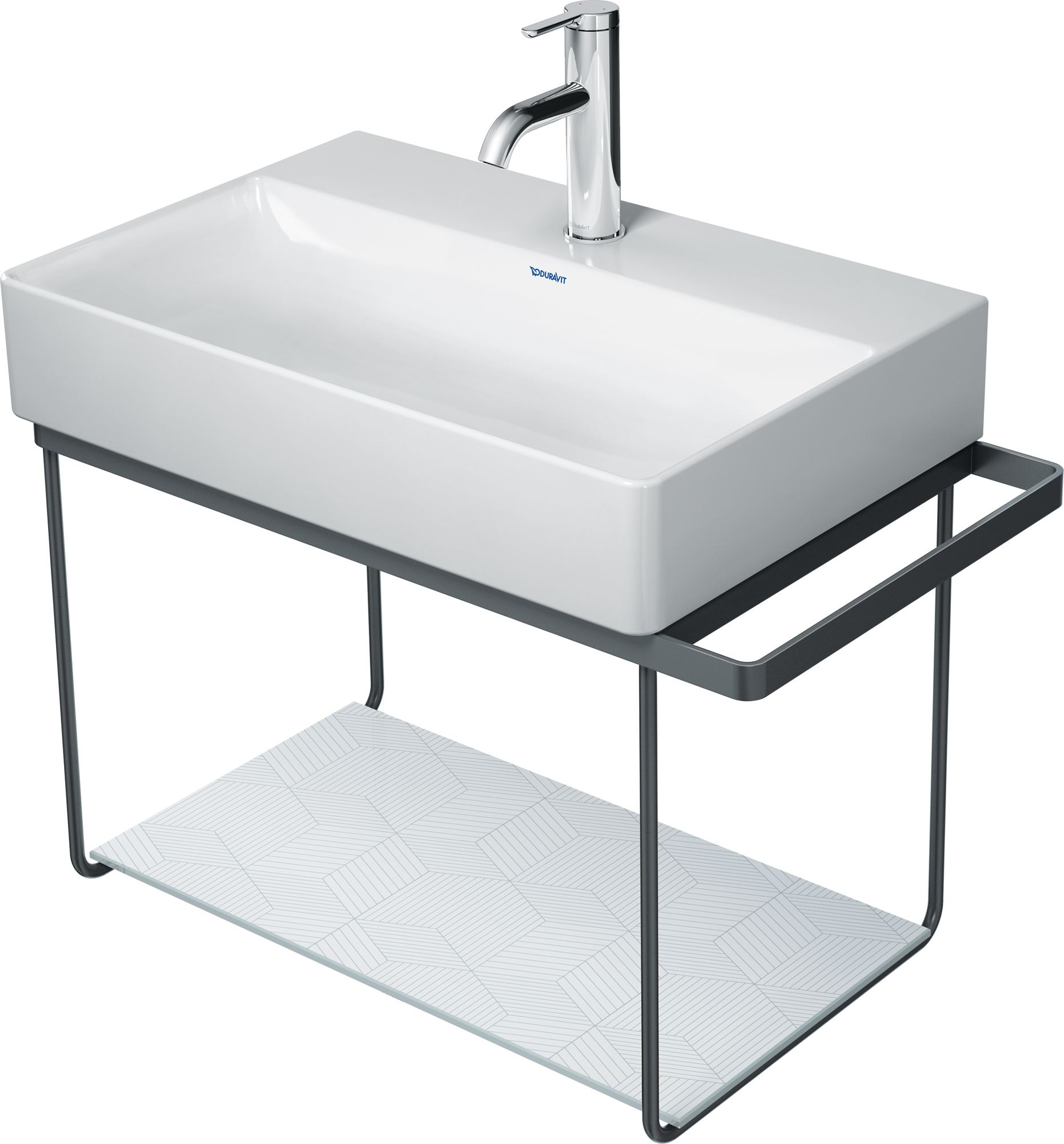 Duravit DuraSquare stelaż wiszący z relingiem do umywalki chrom 0031141000