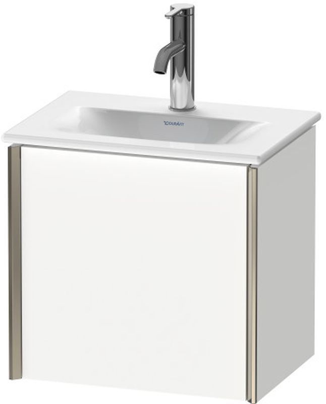 Duravit XViu szafka 43 cm podumywalkowa wisząca prawa biały mat XV4030RB118