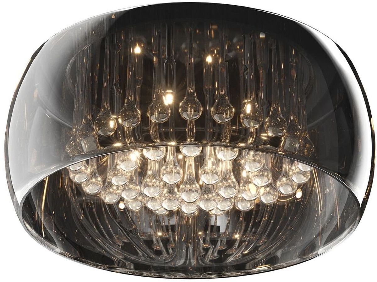 Zuma Line Crystal lampa podsufitowa 6x42W chrom/szkło dymione/kryształ C0076-06X-F4FZ