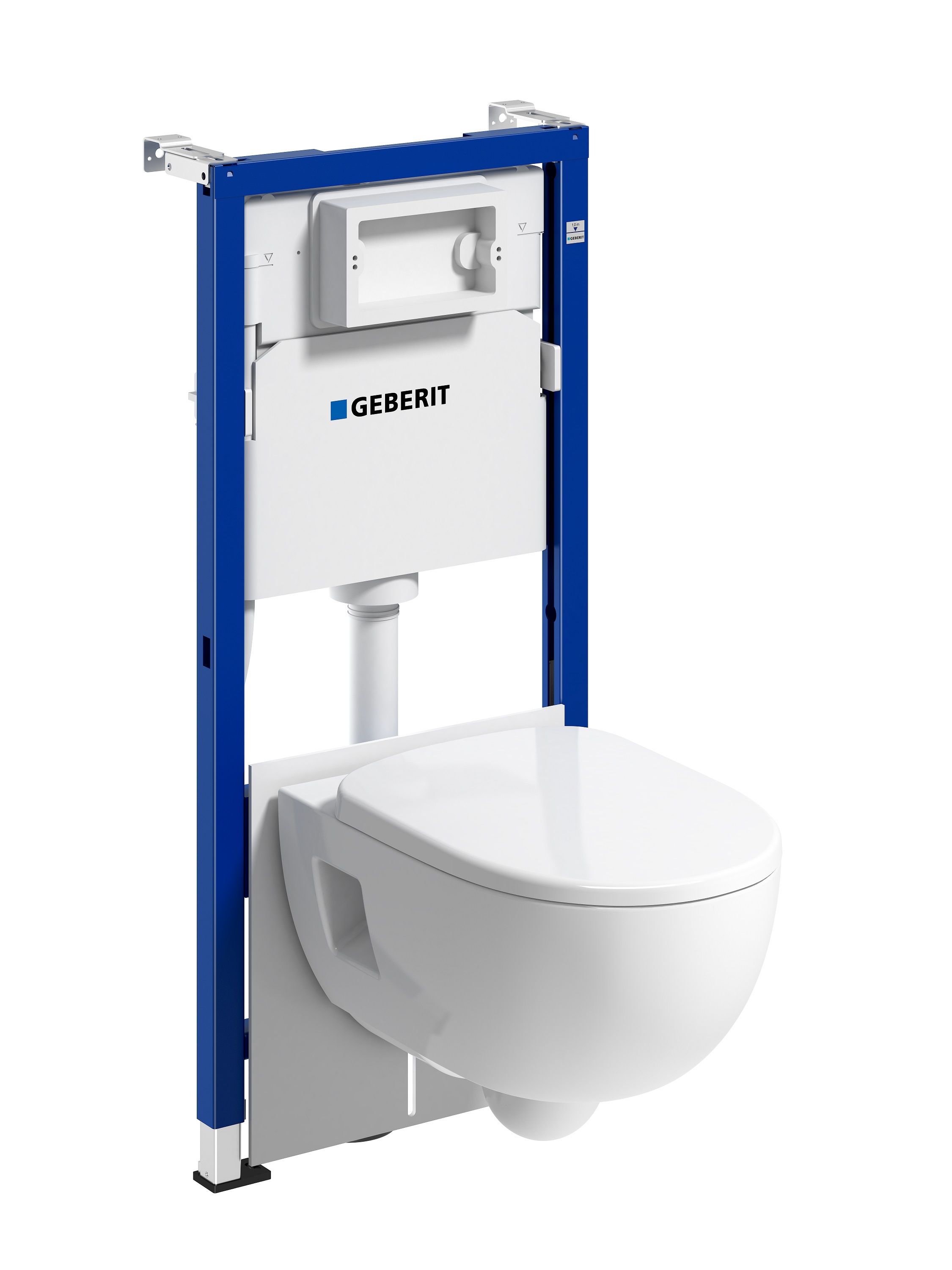 Geberit Duofix Basic stelaż podtynkowy z uszczelką i miską WC Selnova Premium Rimfree z deską wolnoopadającą 118.343.00.2 - Wysyłka w 24h