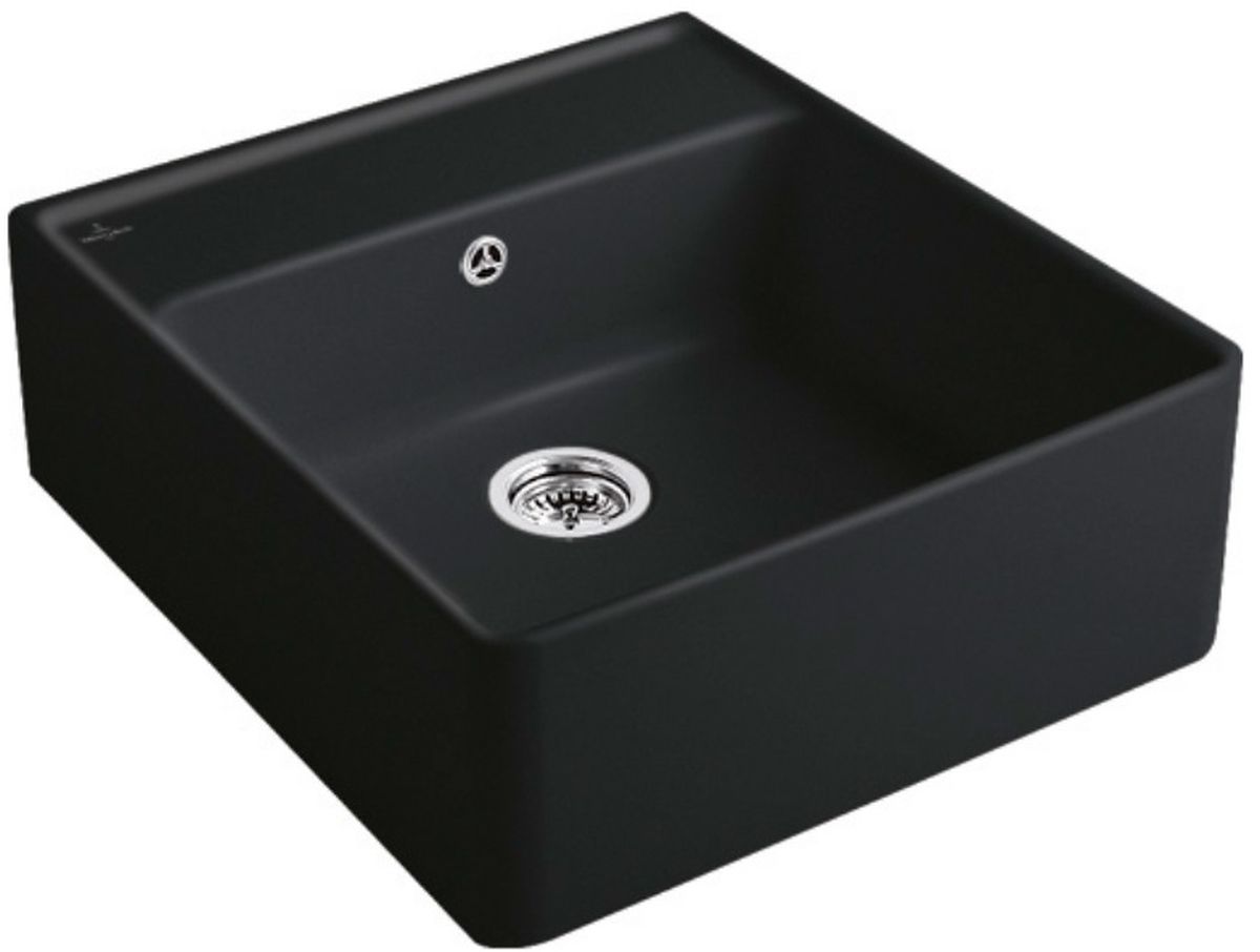 Villeroy & Boch Single-Bowl Sink zlewozmywak ceramiczny 63x59,5 cm CeramicPlus ebony 632061S5