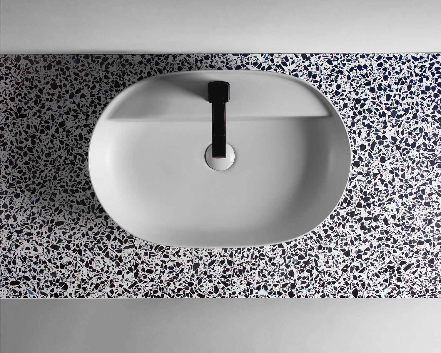 Elita ElitStone blat 71,9 cm naszafkowy terrazzo carbon mat 168831