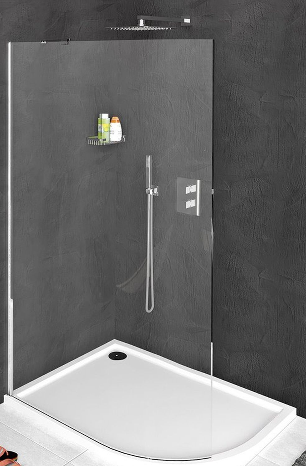 Polysan Modular Shower Walk-In ścianka prysznicowa 110,7 cm chrom/szkło przezroczyste MS1-120-C