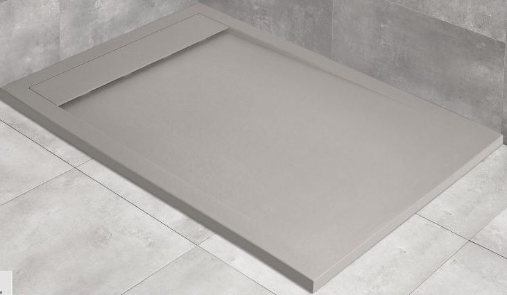 Radaway Teos F brodzik 140x100 cm prostokątny konglomeratowy cemento HTF140100-74