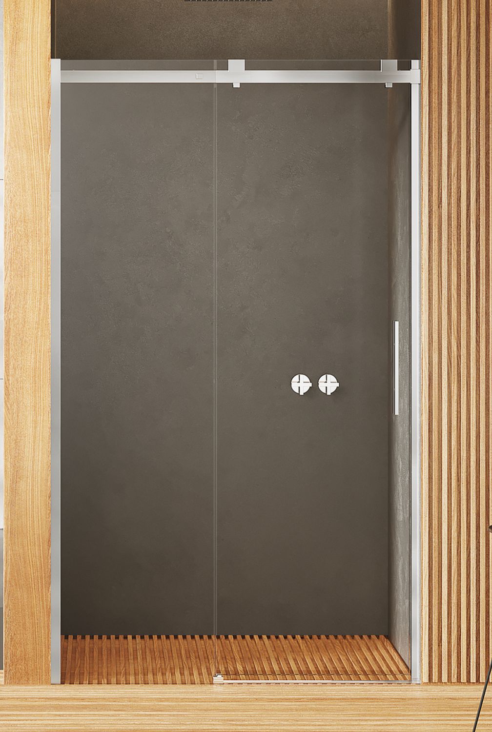 New Trendy Softi drzwi prysznicowe 130 cm wnękowe chrom/szkło przezroczyste EXK-3898