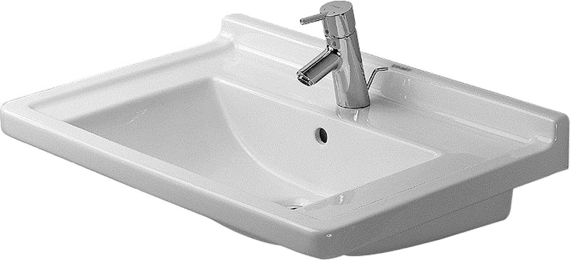 Duravit Starck 3 umywalka 70x49 cm prostokątna WonderGliss biała 03047000001