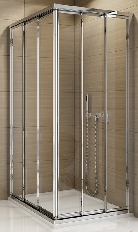SanSwiss TOP-Line drzwi prysznicowe 90 cm częściowe 1/2 prawe srebrny mat/szkło przezroczyste TOE3D09000107