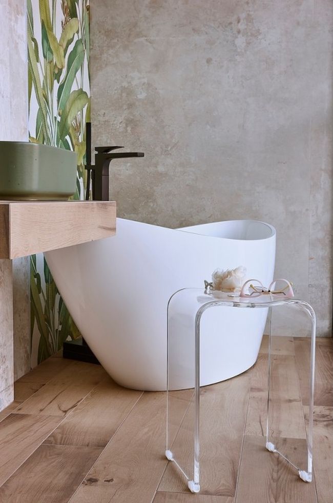 Q-Bath Modern Look taboret łazienkowy przezroczysty AWD02341564