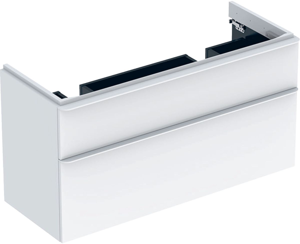 Geberit Smyle Square szafka 118,4 cm podumywalkowa wisząca biały połysk 500.356.00.1