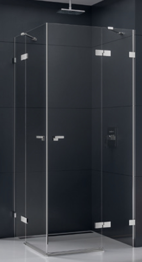 New Trendy Eventa kabina prysznicowa 90 cm kwadratowa chrom/szkło przezroczyste EXK-0130/EXK-0131
