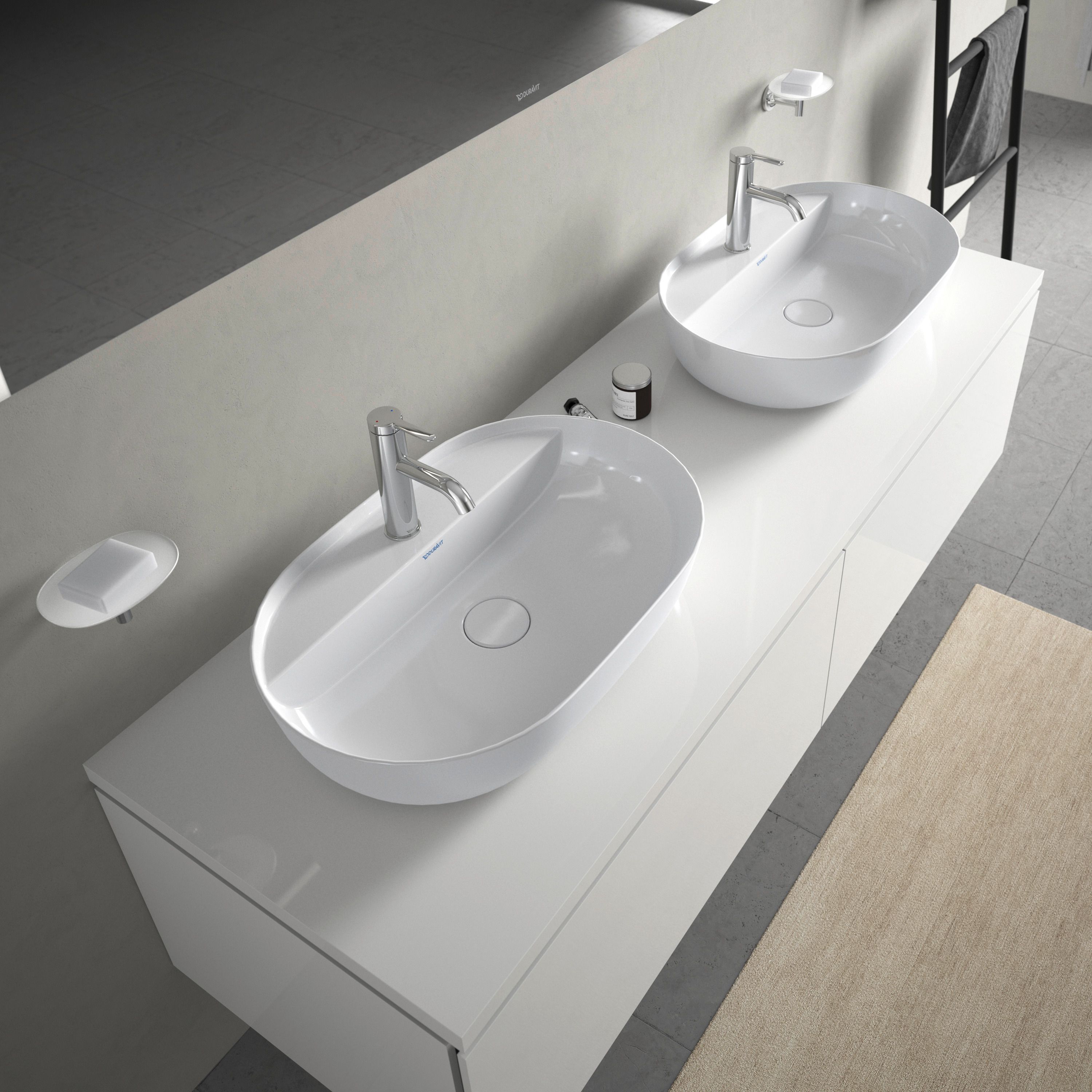 Duravit Luv umywalka 60x40 cm nablatowa owalna WonderGliss biała 03806000001