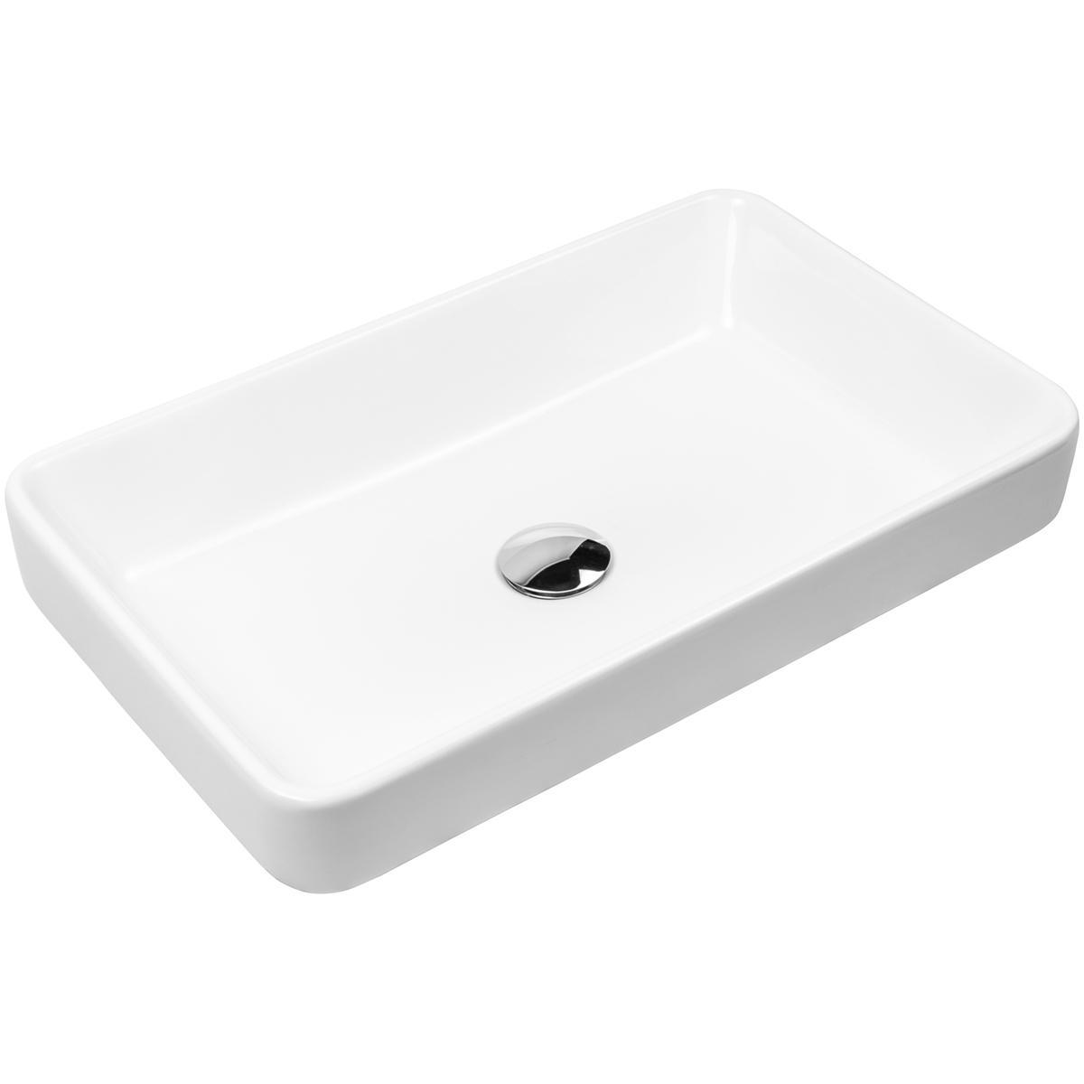 Oltens Fossa umywalka 55x34 cm nablatowa prostokątna z powłoką SmartClean biała 40801000 - Wysyłka w 24h