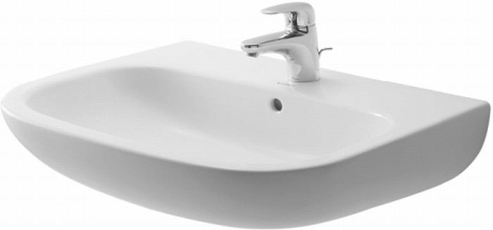 Duravit D-Code umywalka 65x50 cm ścienna półokrągła biała 23106500002