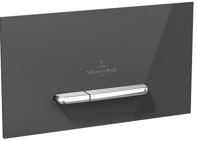 Villeroy & Boch ViConnect M300 przycisk spłukujący do WC szkło stalowy/czarny błyszczący 922160RB