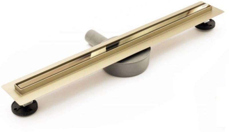 Rea Neo Slim Pro Mirror Gold odpływ liniowy 90 cm z kołnierzem jasnozłoty REA-G5605 - Wysyłka w 24h