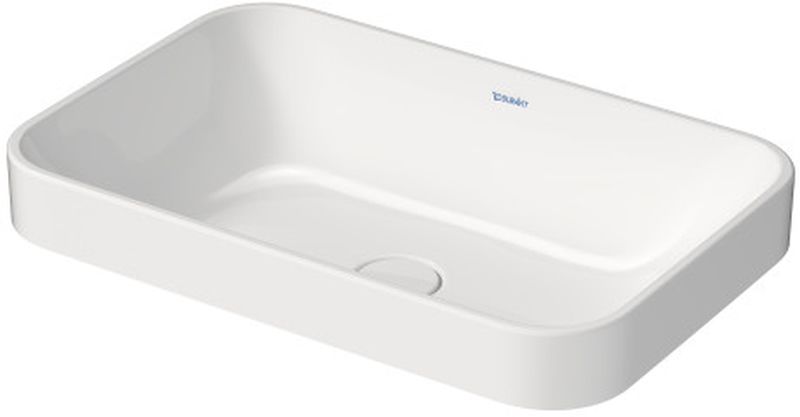 Duravit Happy D.2 Plus umywalka 60x40 cm nablatowa szlifowana prostokątna WonderGliss biała 23596000001