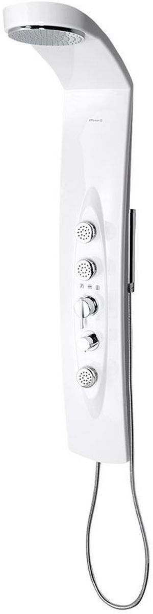 Polysan Mola panel prysznicowy ścienny termostatyczny narożny biały 80372