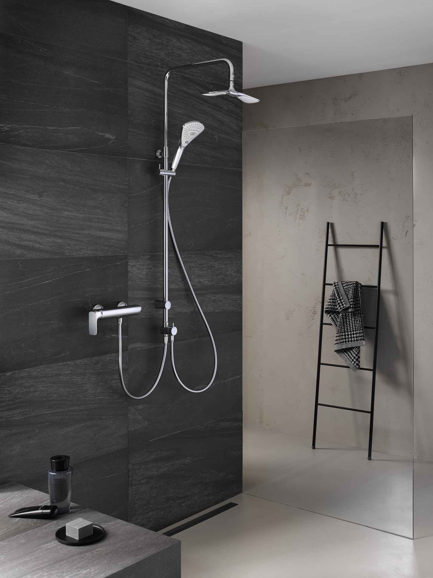 Kludi Fizz Dual Shower System zestaw prysznicowy ścienny chrom 6709305-00 - Wysyłka w 24h