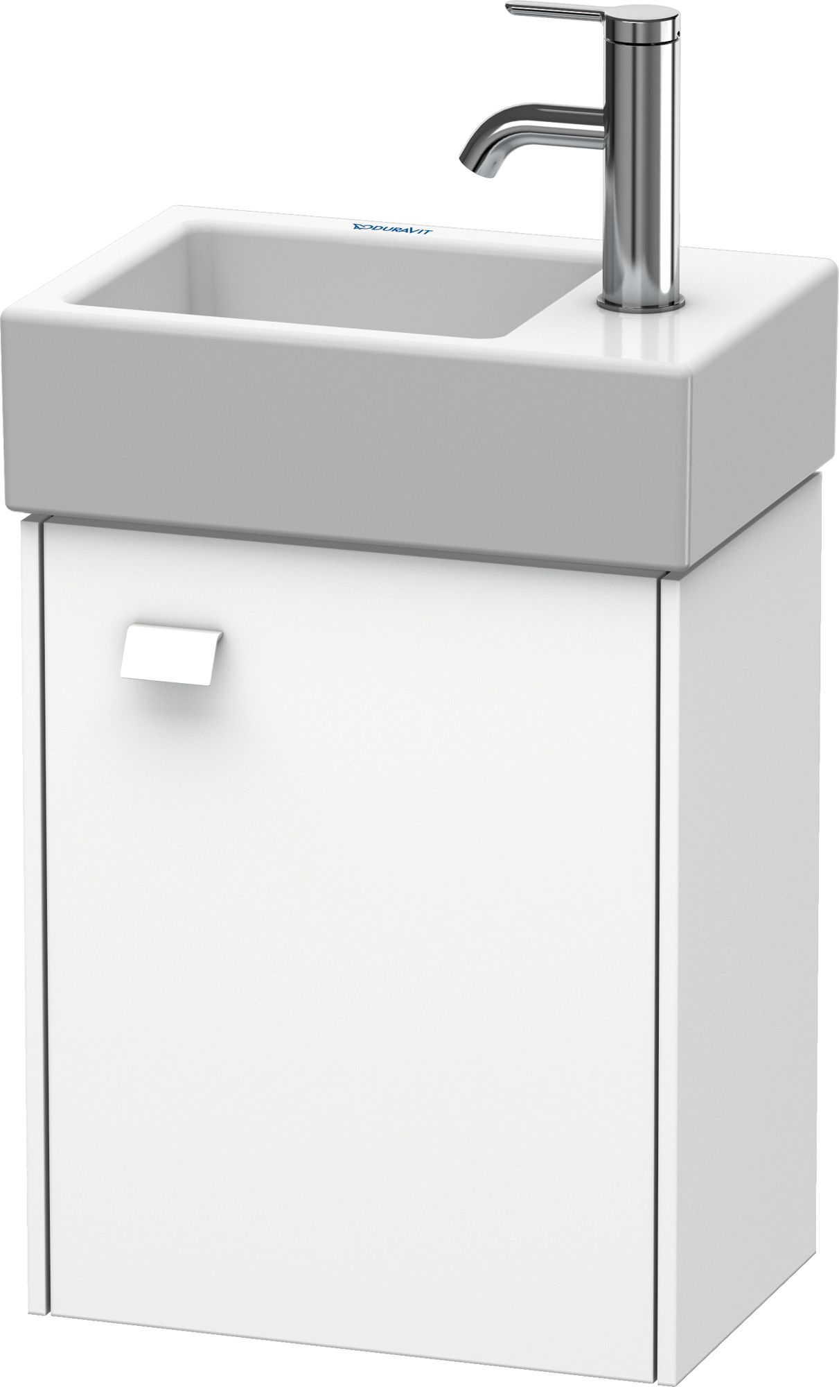 Duravit Brioso szafka 36,4 cm podumywalkowa wisząca prawa biały mat BR4049R1818