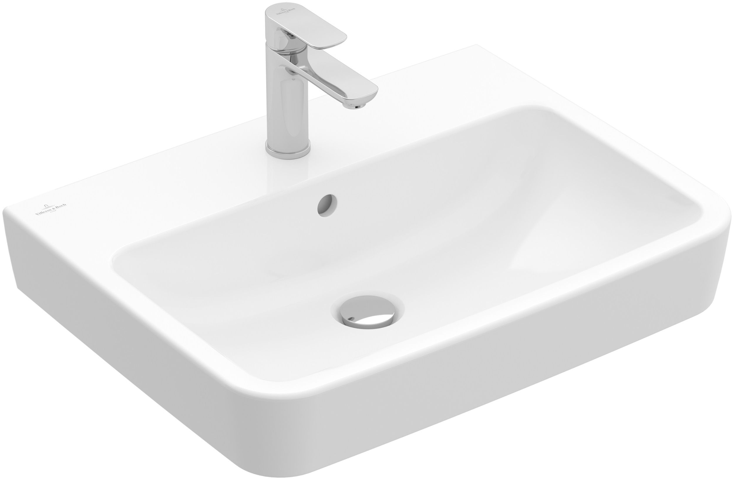 Villeroy & Boch O.Novo umywalka 55x46 cm ścienna prostokątna CeramicPlus Weiss Alpin 4A41MGR1