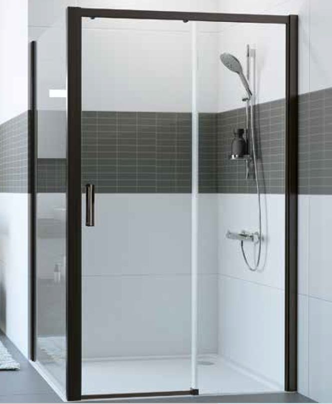 Hüppe Classics 2 EasyEntry 4-kąt drzwi prysznicowe 135 cm prawe srebrny mat/szkło przezroczyste Anti-Plaque C25605.087.322 - Wysyłka w 24h