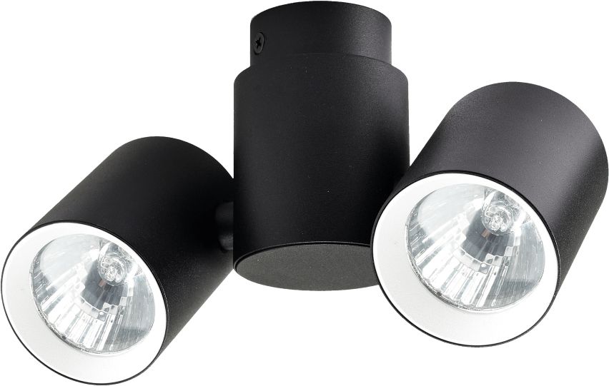 Light Prestige Boston 2 lampa podsufitowa 2x50W czarna/biała LP-741/2WBK/WH